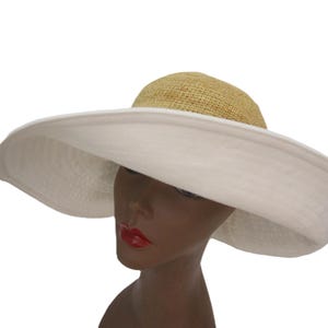 Helen Kaminski Australia Natural Raffia Straw Canvas Brim  display picture 3