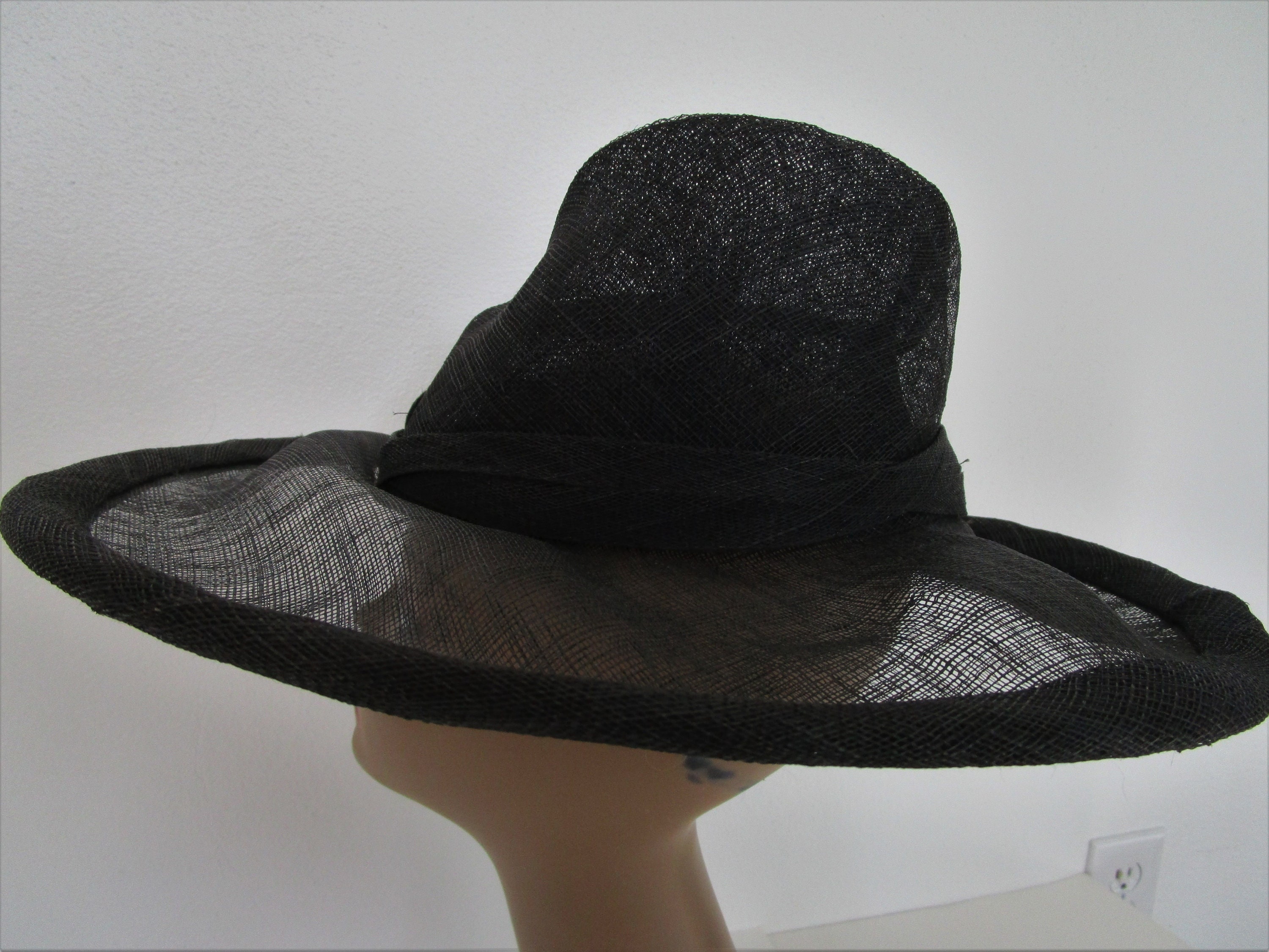Asymmetrical Marzi Italy Sinamay Straw Sheer Hat Neiman Marcus | Etsy