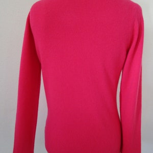 XS Sustainable CASHMERE Pink Pullover Knit Sweater Crew Neck Cuddly image 2