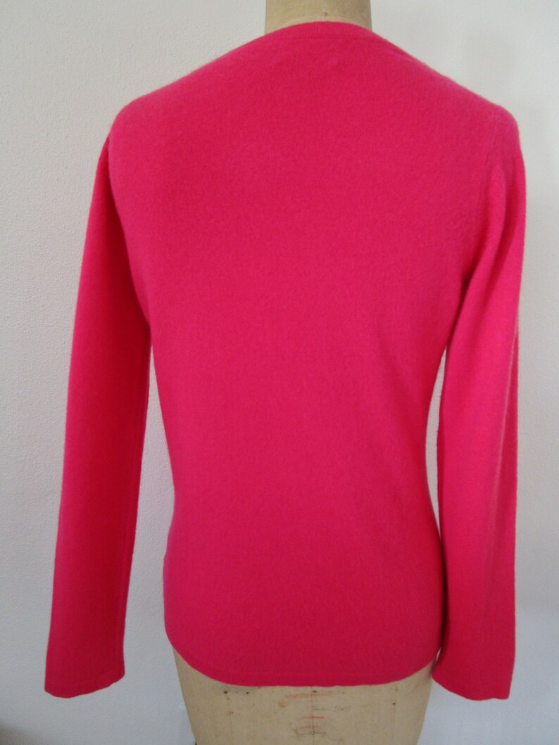 XS Sustainable CASHMERE Pink Pullover Knit Sweater Crew Neck Cuddly image 2