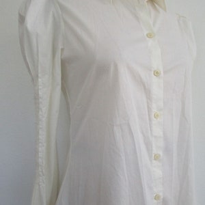 S Puff Sleeve Blouse Just Cavalli Italy Gathered Tucked Pearl Top Shirt Shirting image 2