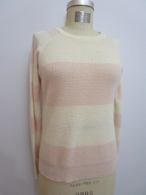 S P Theory Stripe CASHMERE Pullover Knit Sweater I