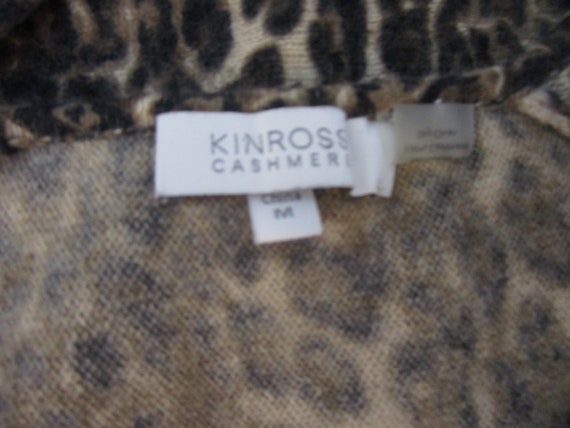 M Kinross Scotland CASHMERE Leopard Spotted Pullo… - image 4