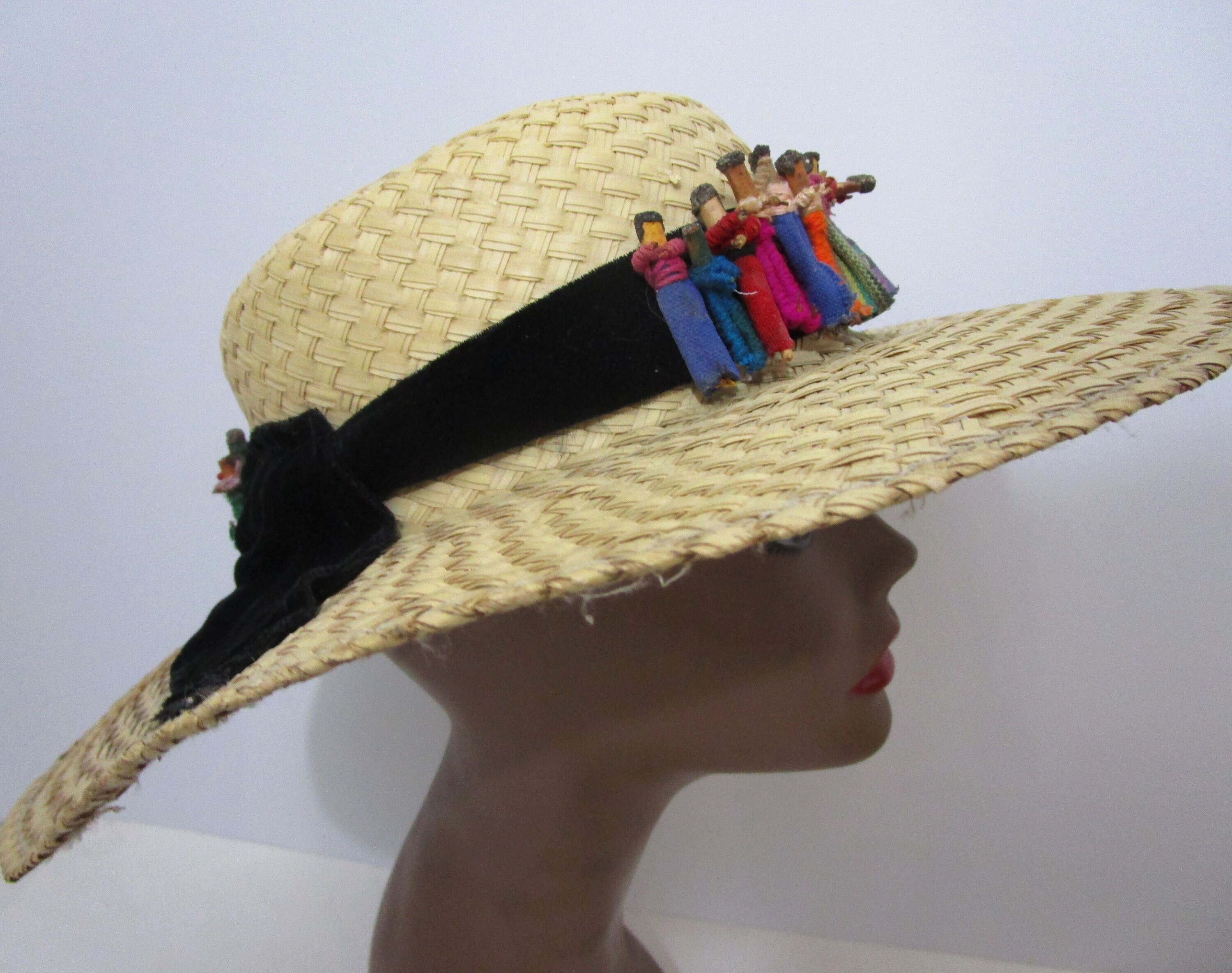 Natural Texture Straw Brim Hat Handcrafted Doll Family Vaca Sun Vaca The-Vista-2-isolate.jpg?crop=  main image 4