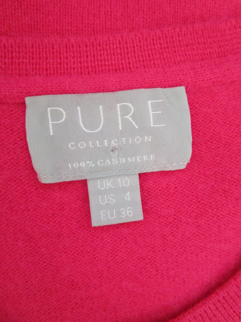 XS Sustainable CASHMERE Pink Pullover Knit Sweater Crew Neck Cuddly image 8