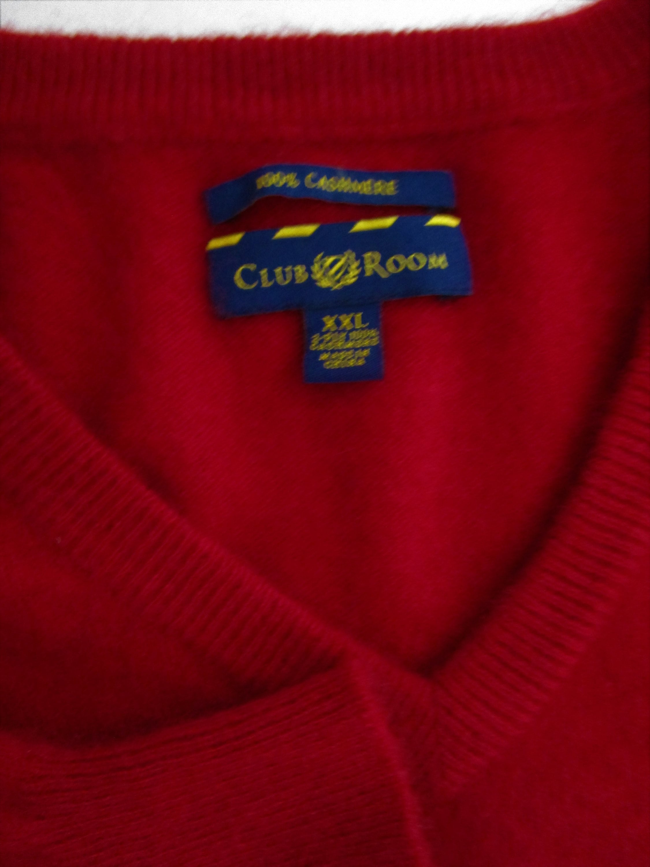 XXL 2XL Mens Macys CASHMERE Classic V Neck Pullover Sweater Etsy