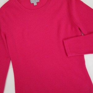 XS Sustainable CASHMERE Pink Pullover Knit Sweater Crew Neck Cuddly image 5