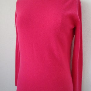 XS Sustainable CASHMERE Pink Pullover Knit Sweater Crew Neck Cuddly image 10