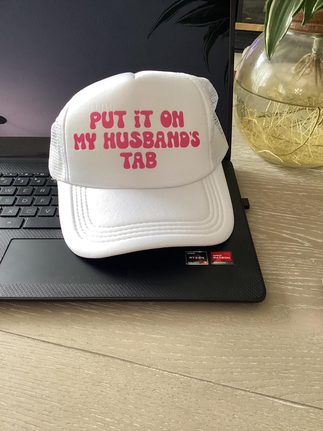 Put It on My Husbands Tab Trucker Hat - Etsy