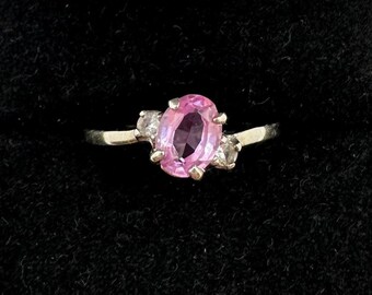 Pink Quartz Ring 10k Gold
