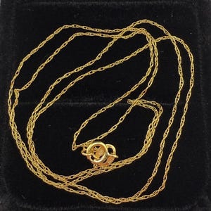 Thin Paperclip Chain Necklace 14k Gold
