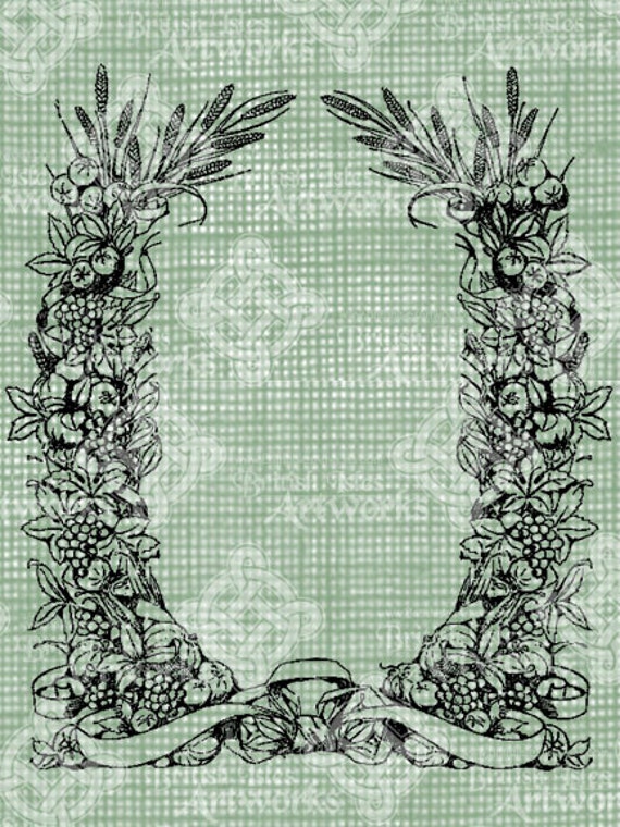 Digital Download Ernte Grenze Herbst Herbst Antique Etsy