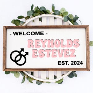 Custom Wood Sign, Farmhouse Sign, Gay Pride House Warming Gift, Gay Pride Custom Gift, LGBTQ Wall Hangings, Door Hanger, Gay Welcome Sign