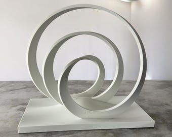Elegant Abstract Mobius Strip Mathematical Sculpture