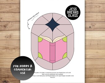 The Library • Stained Glass Pattern // DIGITAL DOWNLOAD Hobby and Commercial License