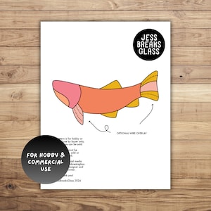 Fish • Stained Glass Pattern // DIGITAL DOWNLOAD Hobby and Commercial License