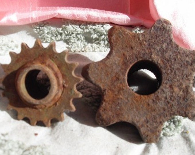 Industrial Sprockets or Gears Old and Rusty Etsy