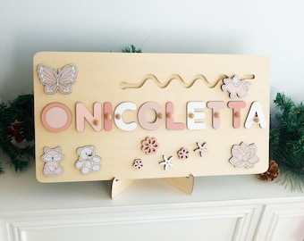 Wooden Toys For 1 Year Old, Personalized Wooden Name Puzzle, Custom Name Puzzle, Personalized Baby Gift 1st birthday, Baby Gifts