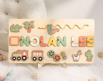 Wooden Toys For 1 Year Old, Personalized Wooden Name Puzzle, Custom Name Puzzle, Personalized Baby Gift 1st birthday, Baby Gifts