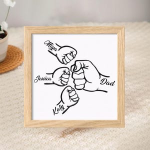 Alles Gute zum Vatertag, Alles Gute zum Muttertag, Geschenk für Mama, Geschenk für Papa, personalisiertes Geschenk für Mama / Papa, personalisierter Namensrahmen, Dekoration für das Haus
