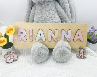 Wooden Toys For 1 Year Old, Personalized Wooden Name Puzzle, Custom Name Puzzle, Personalized Baby Gift 1st birthday, Baby Gifts