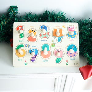 Baby Toys, Wooden Toys For 1-Year-Old Baby, Educational Toys, 1-3 Years-Old Baby Puzzle Toys, Number Puzzle, Animal Puzzle, Dinosaur Puzzle