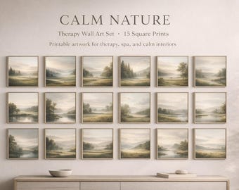 Calm Nature Landscape Prints | Therapy Wellness Decor (Digital Download)