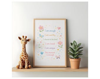 3 Pastel Affirmation Prints | Daily Affirmation | Wall Art | (Digital Download)