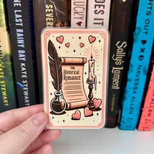 The Historical Romance Tarot Card Bookmark  -- Tarot Bookmark -- The Lost Library -- Book Club Bookmark