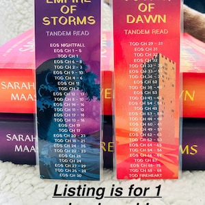 ONE Throne of Glass Tandem Read Bookmark - Double Sided - TOG book mark - Tandem Read