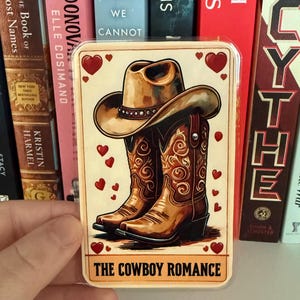 The Cowboy Romance Lesezeichen für eine Tarot Karte -- Tarot Lesezeichen -- Die verlorene Bibliothek -- Book Club Lesezeichen