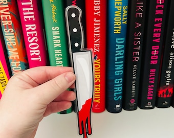Bloody Knife Bookmark -- Horror / Thriller  -- The Lost Library -- Book Club Bookmark