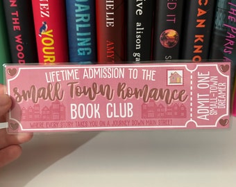 Small Town Romance Ticket Bookmark -- Book Trope -- Ticket Bookmark -- The Lost Library -- Book Club Bookmark