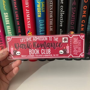 Dark Romance Ticket Lesezeichen -- Book Trope -- Ticket Lesezeichen -- The LostLibrary - Book Club Lesezeichen