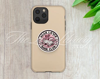 Book Lover Book Club -- Phone Grip -- Kindle Grip -- Book Lover -- Book Trope -- Book Club -- Bookish Gifts