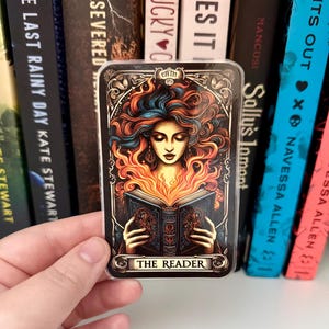 The Reader Tarot Card Bookmark  -- Tarot Bookmark -- The Lost Library -- Book Club Bookmark