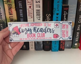 Cozy Readers Ticket Bookmark -- Book Trope -- Ticket Bookmark -- The Lost Library -- Book Club Bookmark