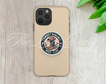 Cowboy Romance Book Club -- Phone Grip -- Kindle Grip -- Romance -- Book Trope -- Book Club -- Bookish Gifts
