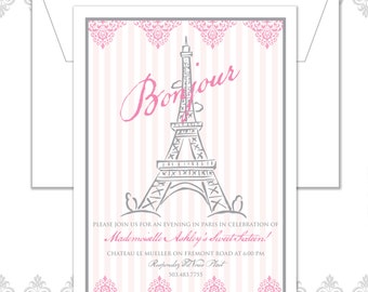 Paris Eiffel Tower Invite