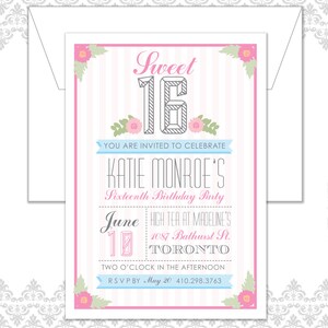Sweet Sixteen Birthday Invitation