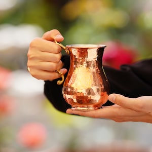 Hand Forged Copper Mug: 400 ml Craftsman Tableware