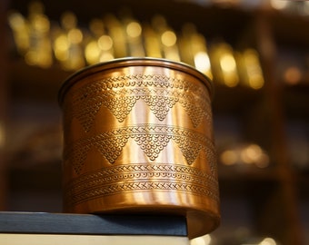 Handmade Copper Spice Container: Modern Kitchen Organizer