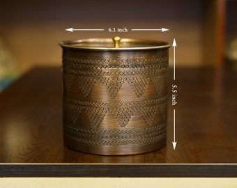 Handmade Copper Spice Container: Kitchen Organizer, Modern Spice Jar