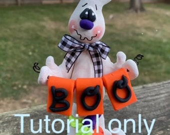 Boo Ghost Polymer Clay Tutorial