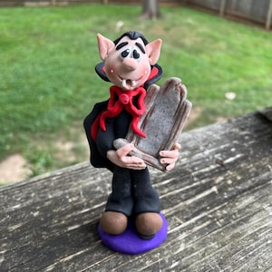 Vampire Dracula Figurine Hand Sculpted Polymer Clay Unique Gift Sooky Decoration