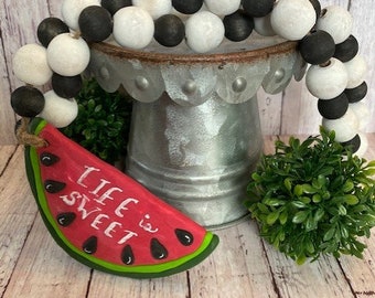 Hand Sculpted Polymer Clay Watermelon Slice Garland