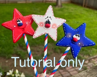 Patriotic Star Pops Polymer Clay Tutorial