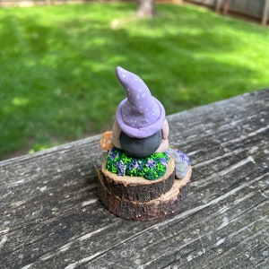 Gnome Mushroom Garden Hand Sculpted Polymer Clay Figurine Tiered Tray ...