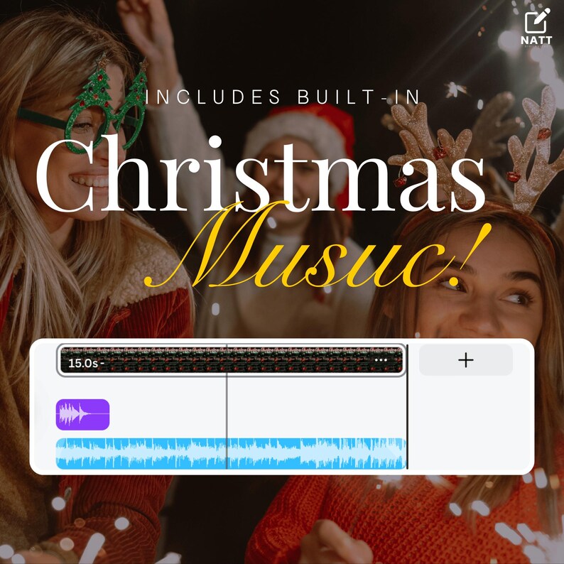 Christmas Party Animated Digital Invitation, Editable Video Invite for