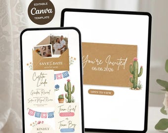 Cielito Lindo Gender Reveal Website Template | Mexican Fiesta Digital Invite (Instant Download)